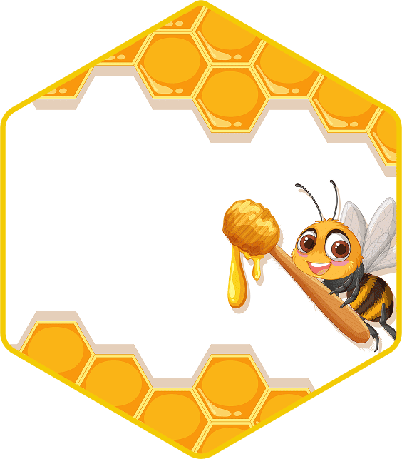Bee with Honeycomb